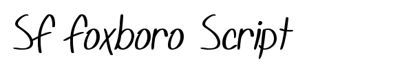 SF Foxboro Script font preview